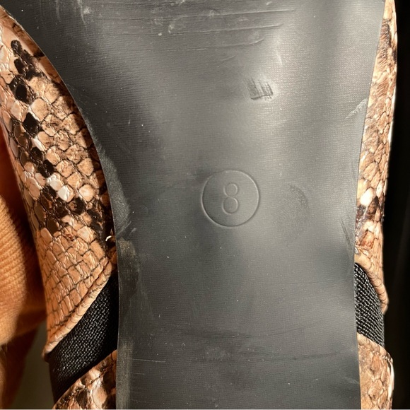 Lulus Chase Tan Snake Pointed Toe Ankle Booties - Picture 4 of 5